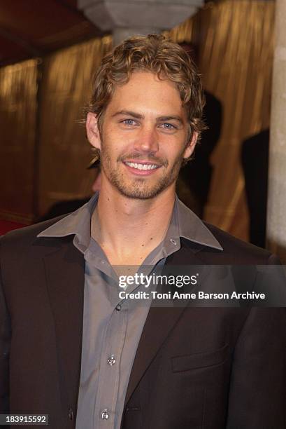 Paul Walker during Deauville 2001 - The Fast and Furious Premiere at Centre International Deauville - C.I.D in Deauville, France.