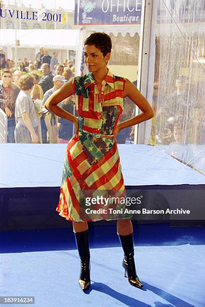 Halle Berry during Deauville 2001 - Swordfish Photocall at Centre International Deauville - C.I.D in Deauville, France.