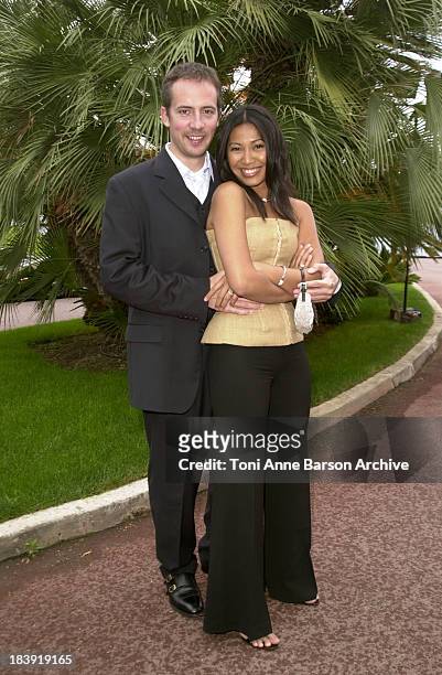 Anggun & Olivier Maury during Bal de L'Ete 2002 - Photo Call at Monte-Carlo Sporting Club in Monte-Carlo, Monaco.