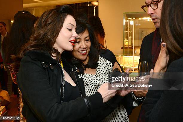 Rose McGowan attends the David Yurman and Vogue with special host Jennifer Howell the celebrate The Willow Collection at David Yurman Boutique on...