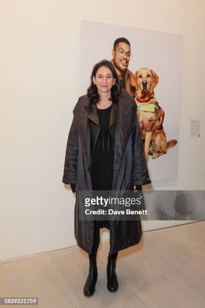 Bettina Korek attends the exhibition opening preview of "Dogs with Jobs" by Rankin hosted by George, The Caring Family Foundation and The Kennel Club...