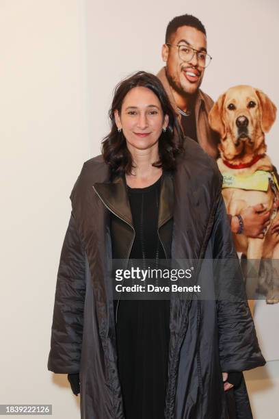 Bettina Korek attends the exhibition opening preview of "Dogs with Jobs" by Rankin hosted by George, The Caring Family Foundation and The Kennel Club...