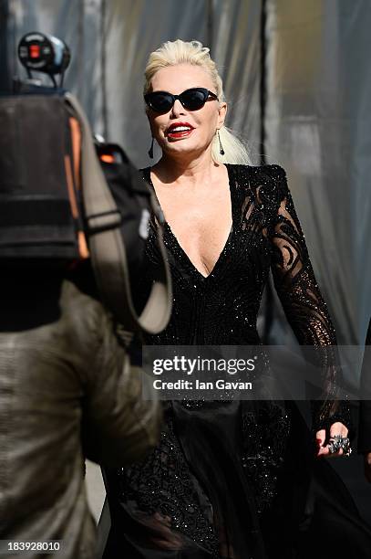 Actress Ajda Pekkan attends Mercedes-Benz Fashion Week Istanbul s/s 2014 presented by American Express on October 10, 2013 in Istanbul, Turkey.