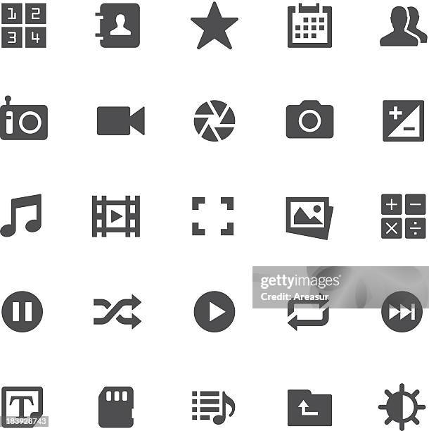 ilustraciones, imágenes clip art, dibujos animados e iconos de stock de aplicaciones básicas y un toque de la serie de - mensaje de móvil