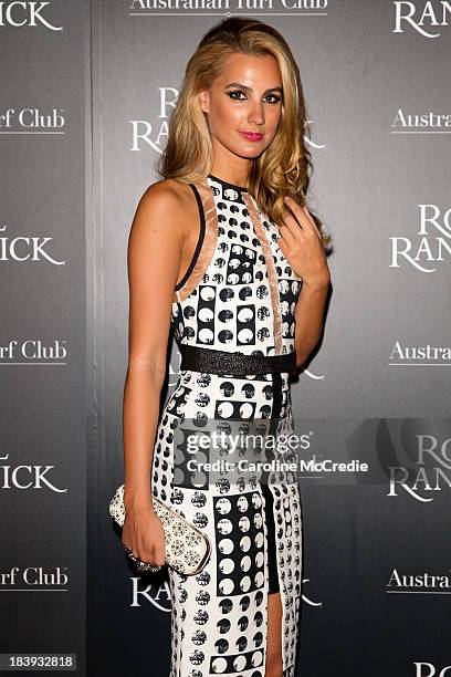 Laura Dundovic attends the Gala Launch event to celebrate the new Australian Turf on October 10, 2013 in Sydney, Australia.