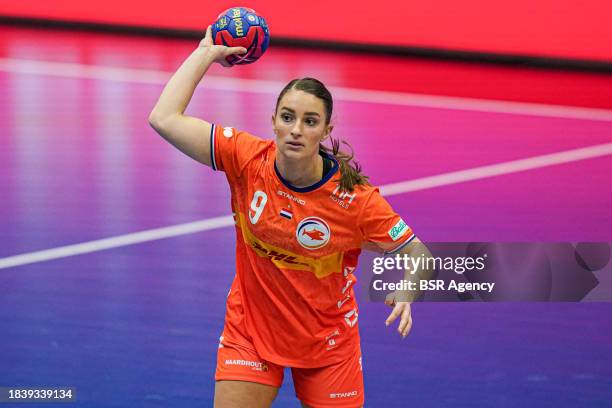 Larissa Nusser of the Netherlands during the 26th IHF Women's World Championship Handball Preliminary Round Group H match between Netherlands and...