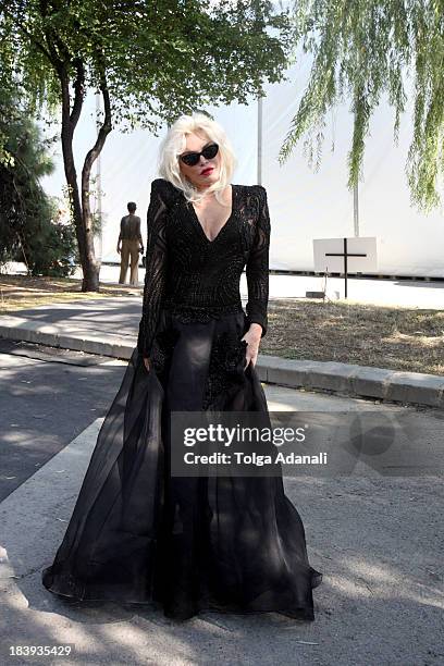 Ajda Pekkan attends Mercedes-Benz Fashion Week Istanbul s/s 2014 presented by American Express on October 10, 2013 in Istanbul, Turkey.