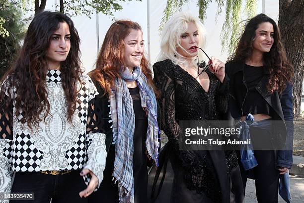 Fashion designers Vanessa Sason , Raisa Sason and actress Ajda Pekkan attend Mercedes-Benz Fashion Week Istanbul s/s 2014 presented by American...