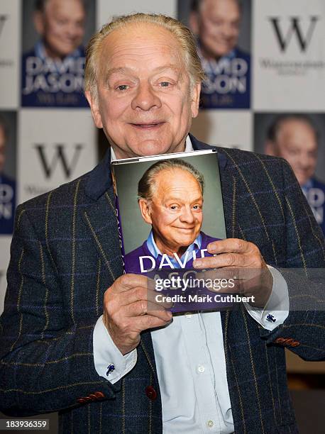 David Jason meets fans and signs copies of his book 'My Lovely Jubbly Life' at Waterstone's, Piccadilly on October 10, 2013 in London, England.