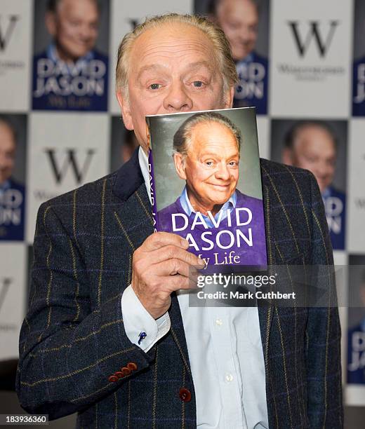 David Jason meets fans and signs copies of his book 'My Lovely Jubbly Life' at Waterstone's, Piccadilly on October 10, 2013 in London, England.