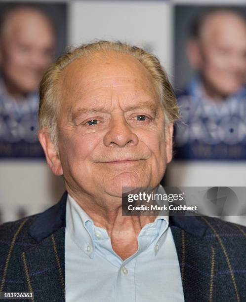 David Jason meets fans and signs copies of his book 'My Lovely Jubbly Life' at Waterstone's, Piccadilly on October 10, 2013 in London, England.