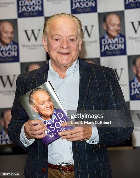 David Jason meets fans and signs copies of his book 'My Lovely Jubbly Life' at Waterstone's, Piccadilly on October 10, 2013 in London, England.