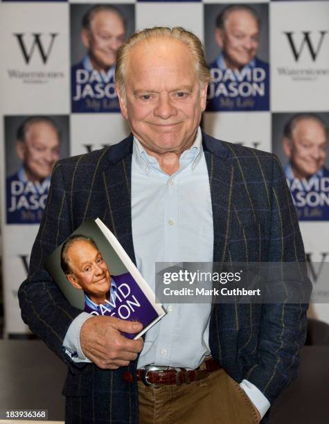 David Jason meets fans and signs copies of his book 'My Lovely Jubbly Life' at Waterstone's, Piccadilly on October 10, 2013 in London, England.