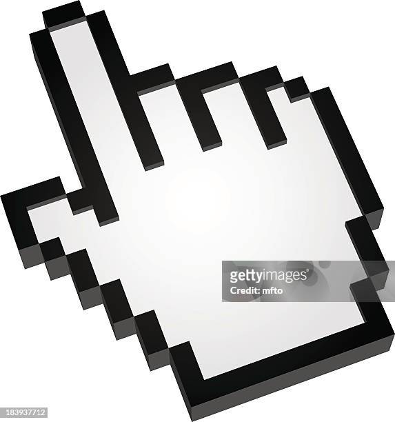 hand-zeigestab - cursor hand stock-grafiken, -clipart, -cartoons und -symbole
