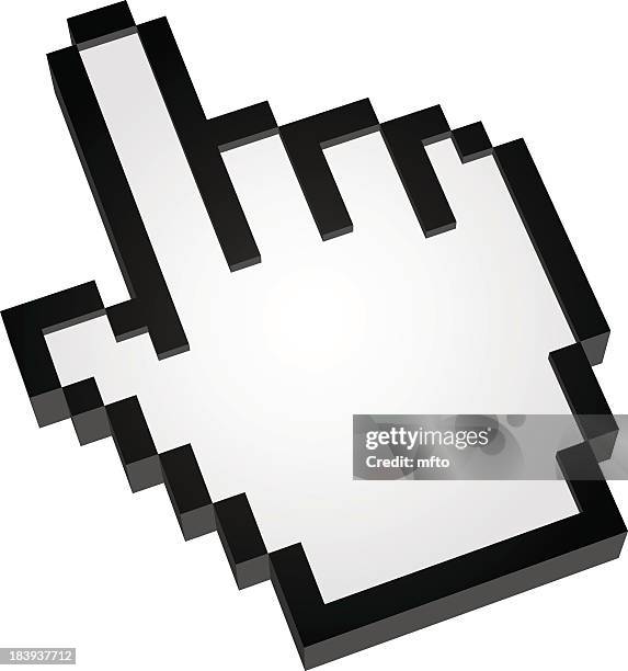 a computer icons of a hand pointer - mouse pointer stock illustrations