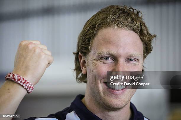 Cody Sorensen of the Canadian Olympic Bobsleigh team shows off his paracord survival bracelet made by team mate Jesse lumsden as RBC names 47...