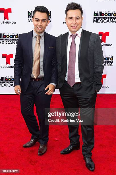 Members fof the band Raul y Mexia attend the 2013 Billboard Mexican Music Awards arrivals at Dolby Theatre on October 9, 2013 in Hollywood,...