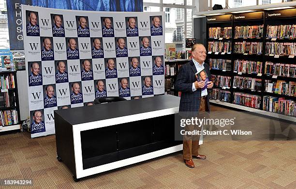 David Jason meets fans and signs copies of his book 'My Lovely Jubbly Life' at Waterstone's, Piccadilly on October 10, 2013 in London, England.