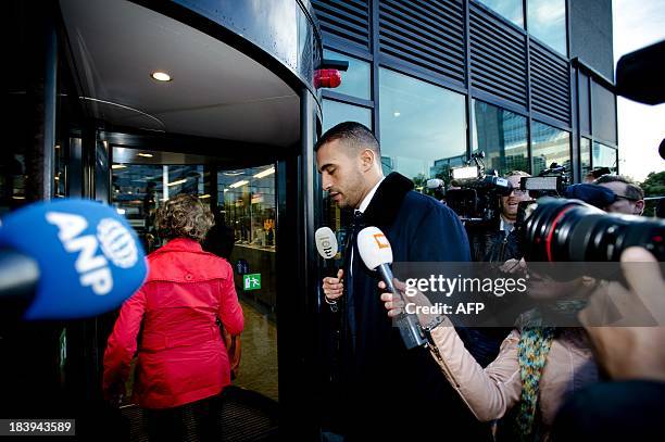Former K-1 heavyweight kick-boxing champion Badr Hari who faces nine criminal charges, eight crimes of violence and one moving violation, arrives at...