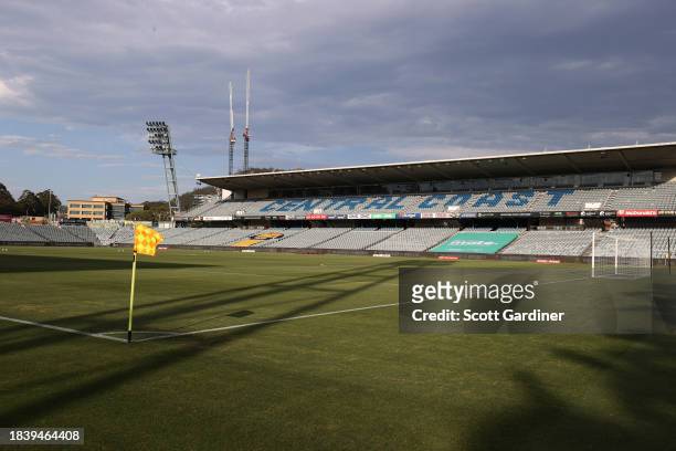 General view of Industree Group Stadium during the A-League Men round seven match between Central Coast Mariners and Western United at Industree...