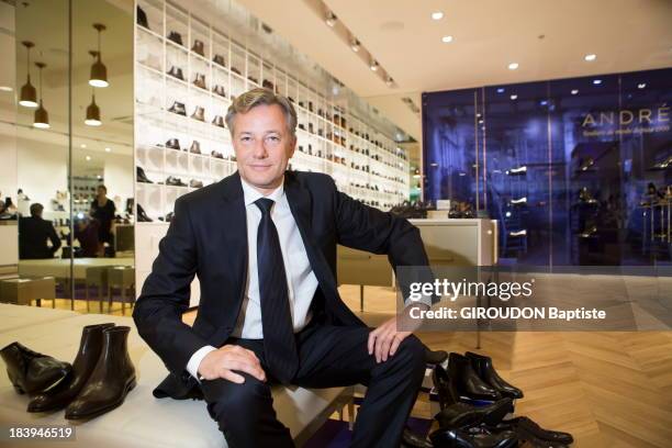 Marc Lelalndais, the French CEO of Vivarte group poses on September 13, 2013 in Thiais, France.