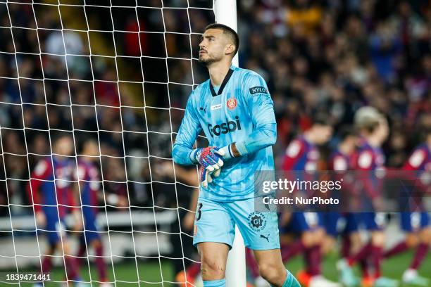 Gazzaniga of Girona FC during the La Liga EA Sports Match match between FC Barcelona v Girona FC at Estadi Olimpic Lluis Companys in Barcelona,...