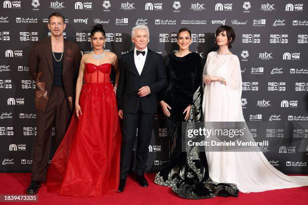 Jury members Joel Kinnaman, Freida Pinto, Jury President Baz Luhrmann, Amina Khalil and Paz Vega attend the red carpet on the closing night of the...