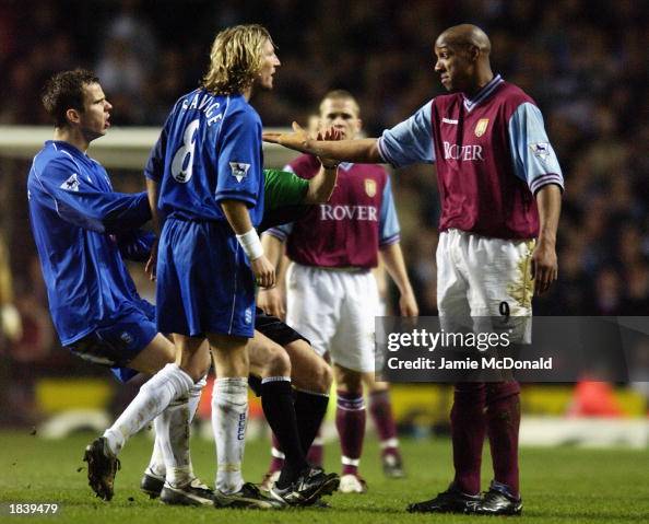 Robbie Savage of Birmingham City argues with Dion Dublin of Aston Villa Robbie Savage of Birmingham City argues with Dion Dublin of Aston Villa