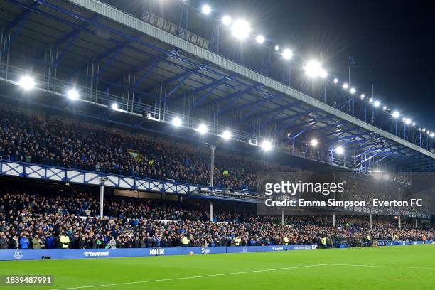 General view of the Bulens Road Stand at Goodison Park before the Premier League match between Everton FC and Newcastle United at Goodison Park on...