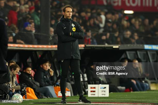 Fourth official Clay Ruperti looks on during the Dutch Eredivisie match between Feyenoord and FC Volendam at Stadion Feijenoord on December 7, 2023...