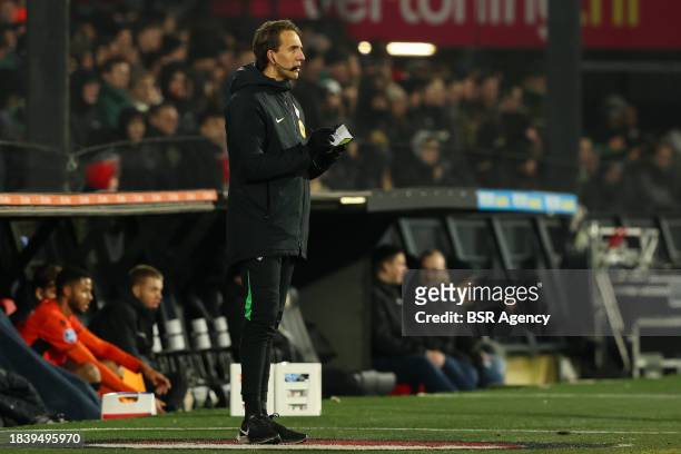 Fourth official Clay Ruperti in action during the Dutch Eredivisie match between Feyenoord and FC Volendam at Stadion Feijenoord on December 7, 2023...