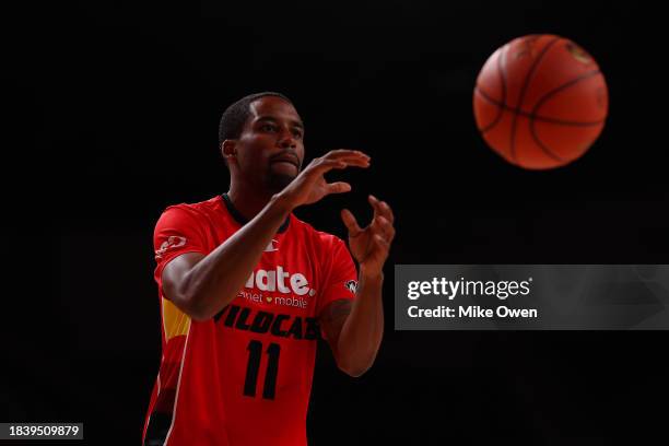 Bryce Cotton of the Wildcats warms up prior to the round 10 NBL match between Illawarra Hawks and Perth Wildcats at WIN Entertainment Centre, on...