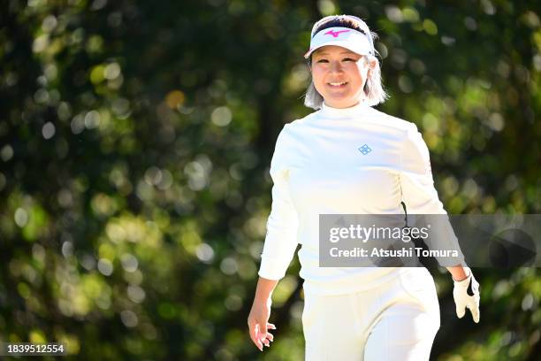 Hana Chiba of Japan smiles during the final round of the JLPGA Rookies Championships KAGA ELECTRONICS Cup at Great Island Club on December 08, 2023...
