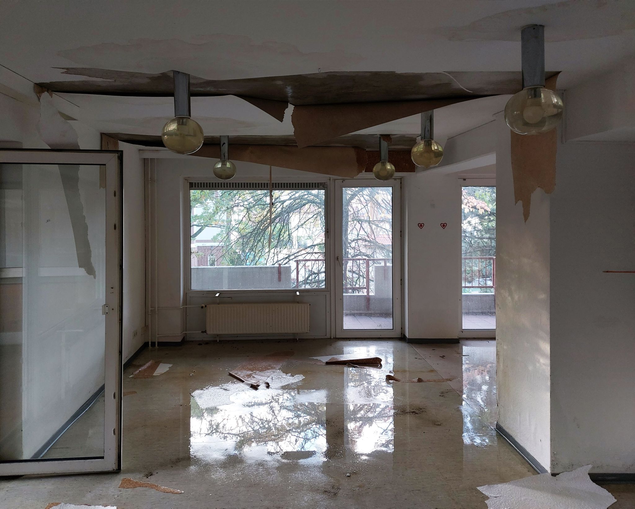 flooded house
