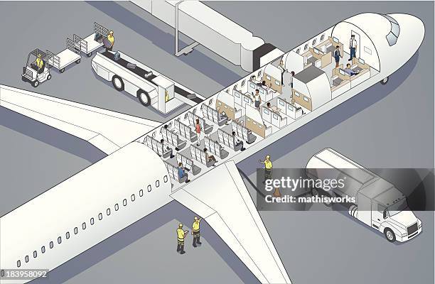 airplane cutaway - cutaway drawing 幅插畫檔、美工圖案、卡通及圖標