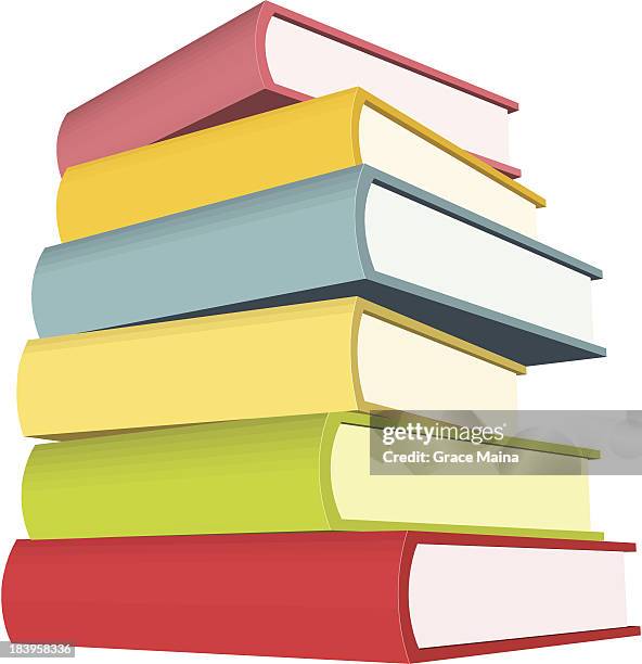 stack of huge books - vector - stack of books stock illustrations