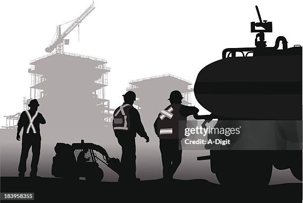 fuel supply - front end loader stock illustrations