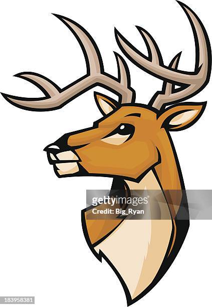 deer mascot - animal sport stock illustrations