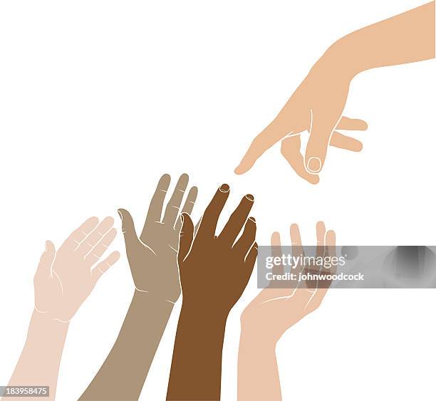 reaching out - bequest stock illustrations