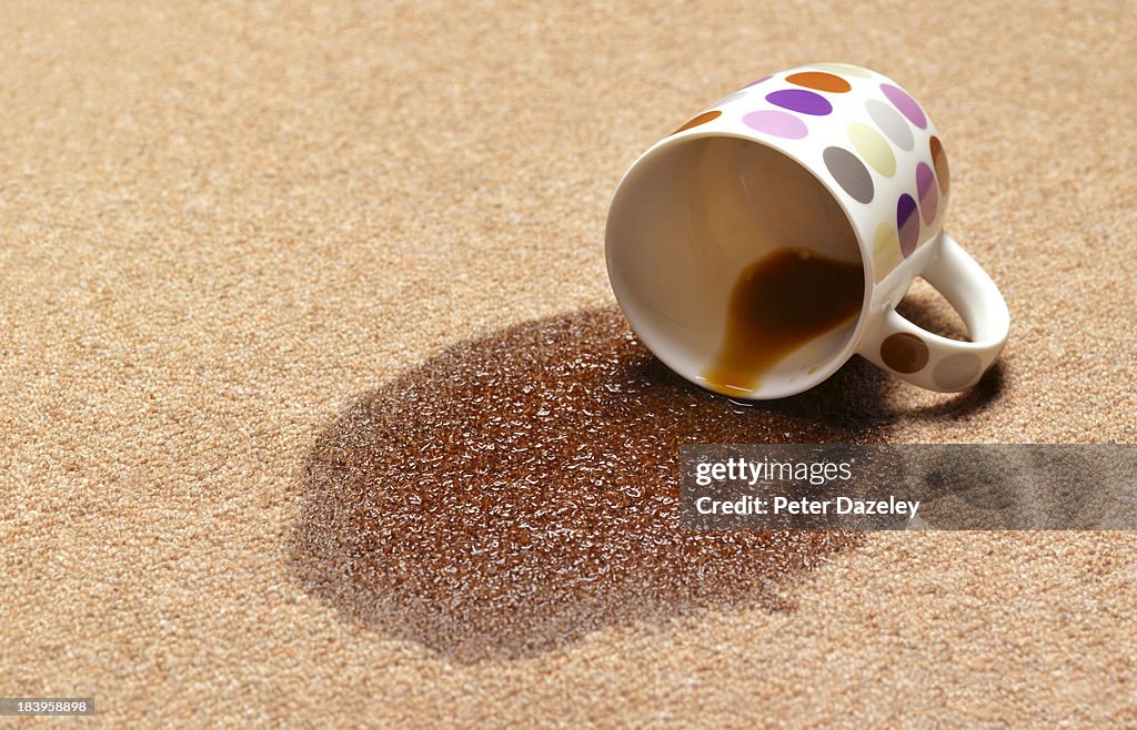 Spilled coffee/tee on carpet