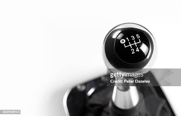 car gear stick with copy space - gears stick imagens e fotografias de stock