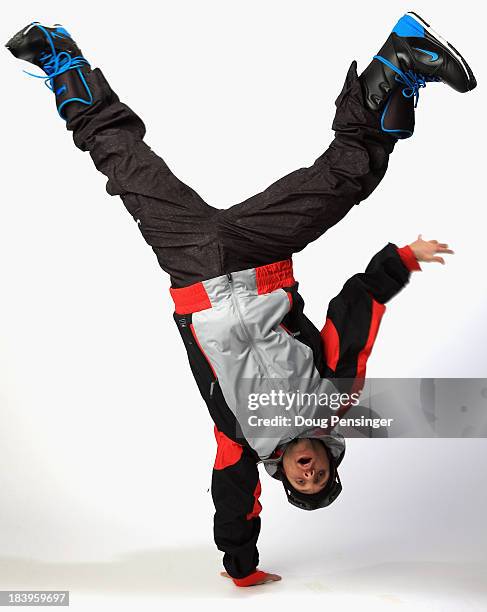 Halfpipe Snowboarder Louie Vito poses for a portrait during the USOC Media Summit ahead of the 2104 Sochi Winter Olympics on October 2, 2013 in Park...