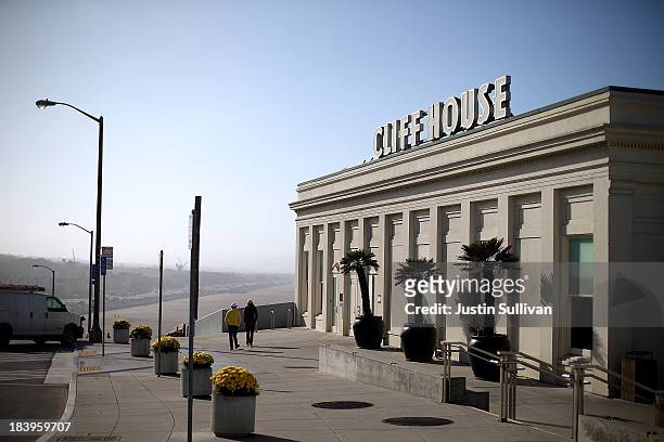 View of the Cliff House restaurant on October 10, 2013 in San Francisco, California. Due to the government shutdown, the iconic 150 year-old Cliff...