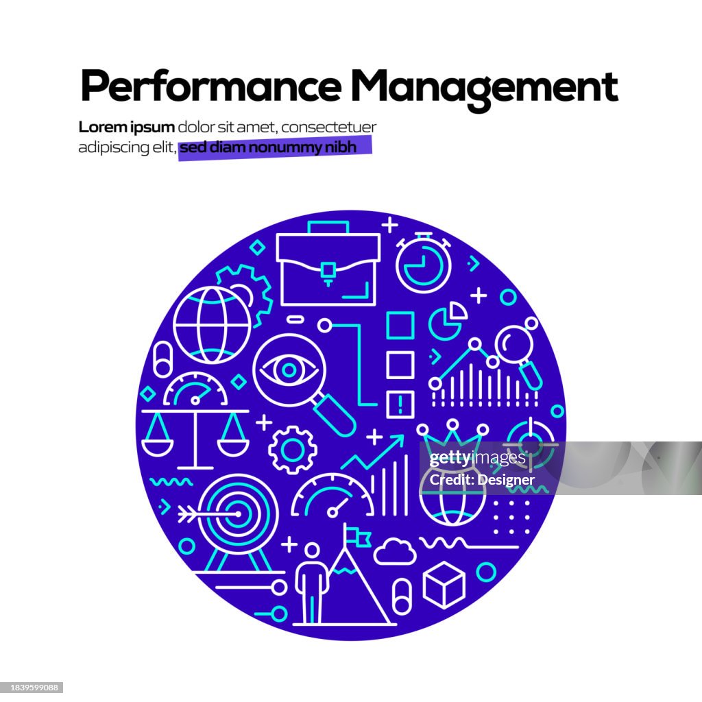 Performance Updates Banner Performance Management Related Line Style Banner Design For Web Page ...