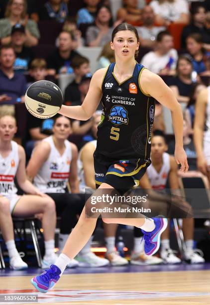 Jade Melbourne of the Capitals daduring the WNBL match between UC Capitals and Sydney Flames at National Convention Centre, on December 08 in...