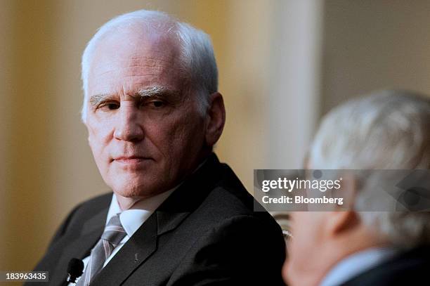 Daniel Tarullo, governor of the U.S. Federal Reserve, listens during the 2013 Bretton Woods Committee International Council Meeting in Washington,...