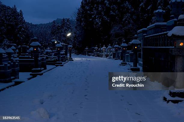 the inner shrine in koyasan of world heritage,the - koya san stock pictures, royalty-free photos & images