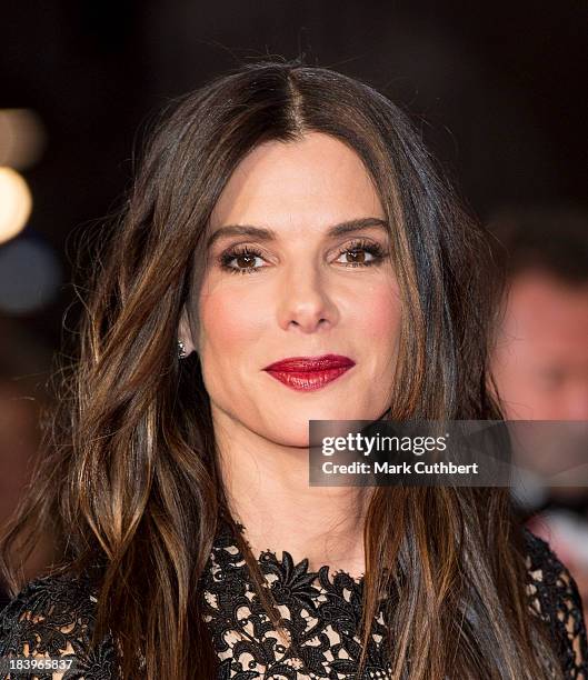 Sandra Bullock attends a screening of "Gravity" during the 57th BFI London Film Festival at Odeon Leicester Square on October 10, 2013 in London,...