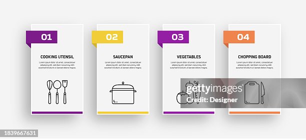 Cooking Related Process Infographic Template. Process Timeline Chart. Workflow Layout with Linear Icons Cooking Related Process Infographic Template. Process Timeline Chart. Workflow Layout with Linear Icons