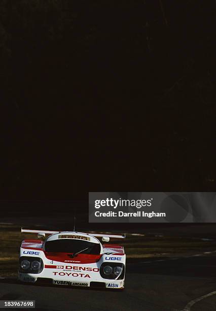The Toyota Team SARD Toyota 90C-V driven by Roland Ratzenberger during the FIA World Sportscar Championship 24 Hours of Le Mans race on 16th June...